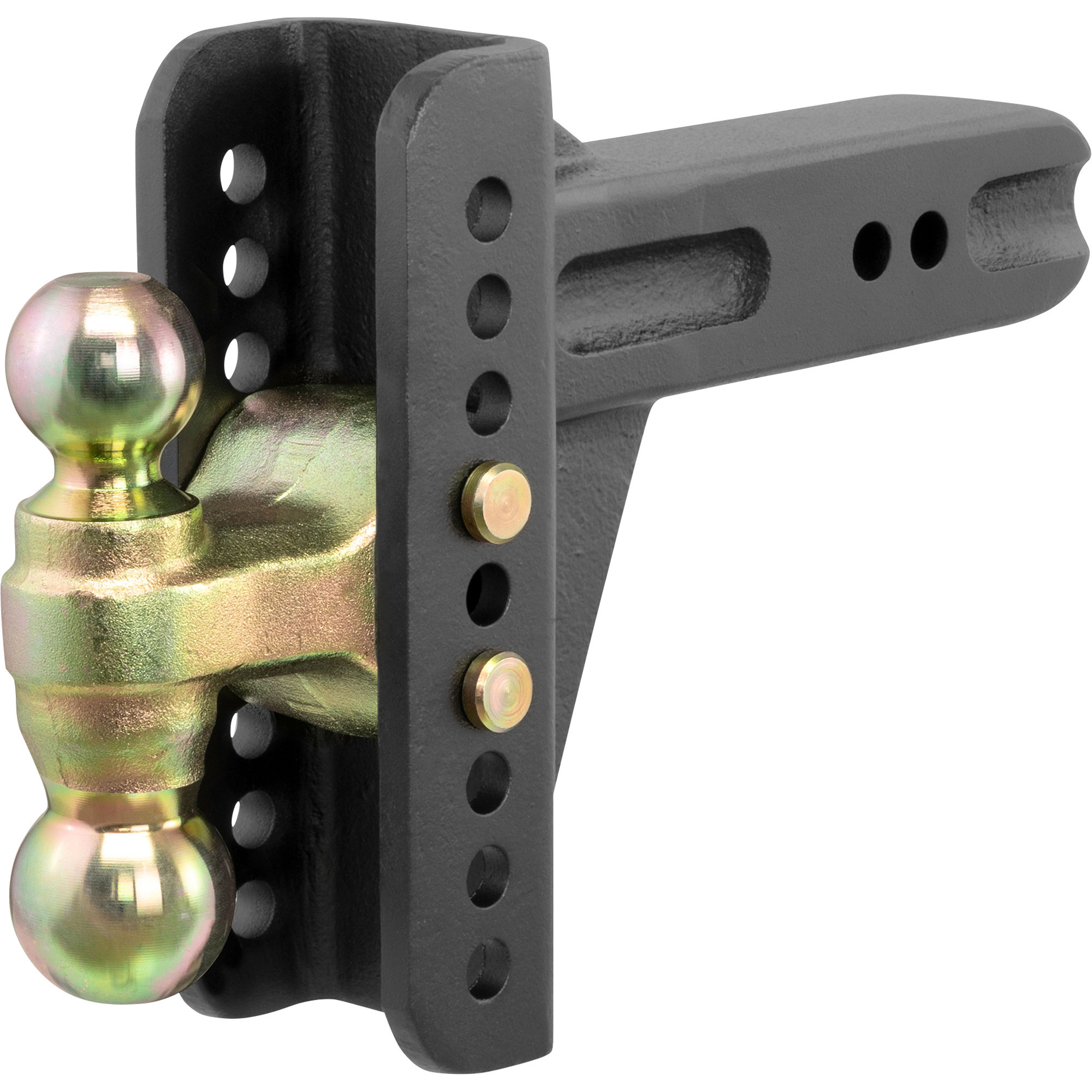 CURT Adjustable-Channel Mount with Dual Ball (2-1/2in. Shank, 20,000 Lbs. GVWR, 6in. Drop), Model# 45902